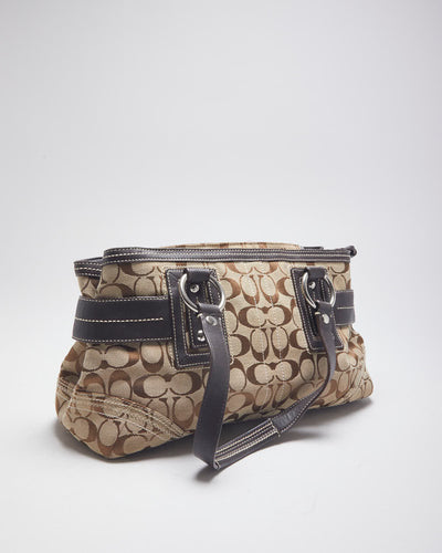 Coach Brown Canvas Monogram Handbag