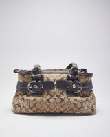 Coach Brown Canvas Monogram Handbag