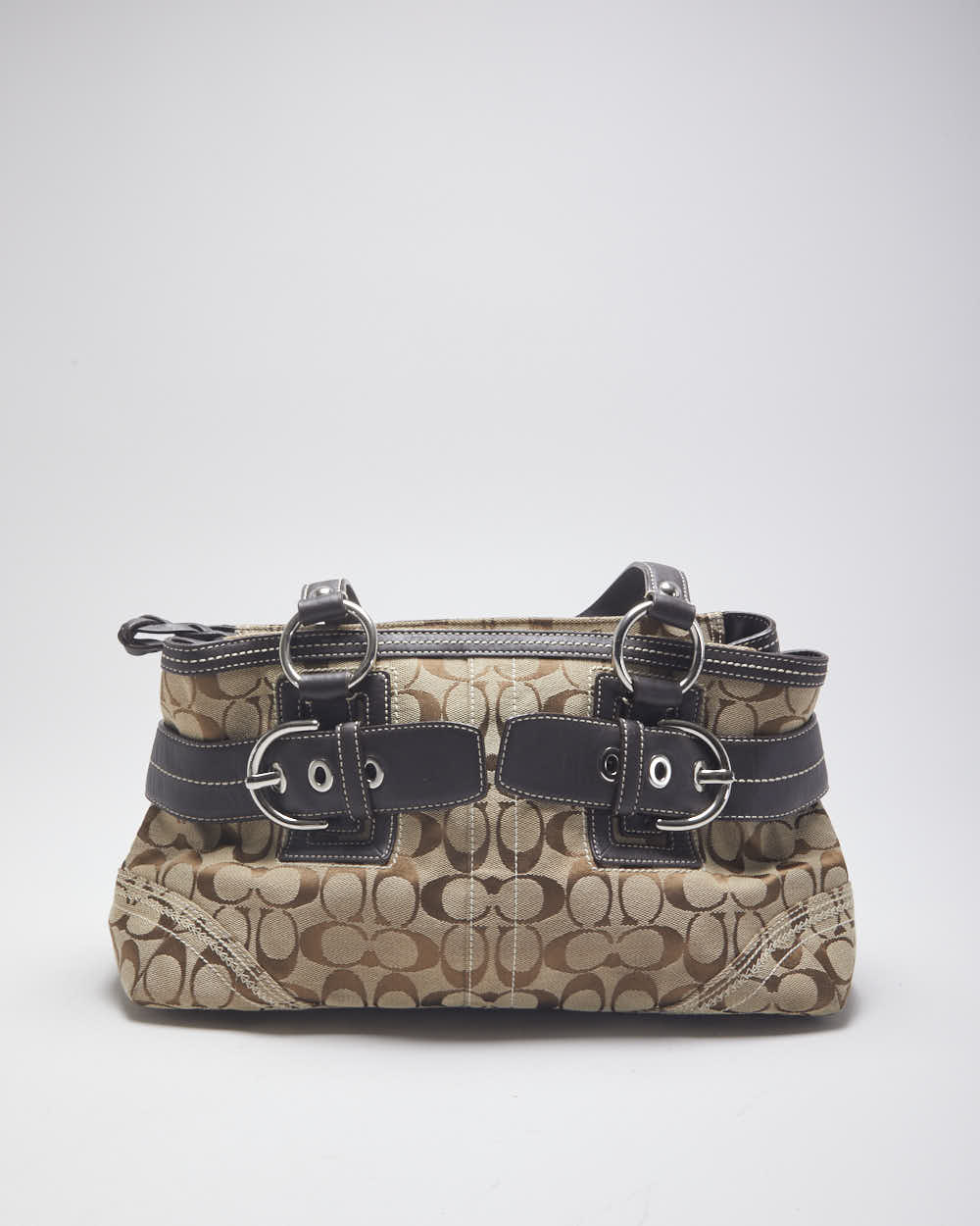 Coach Brown Canvas Monogram Handbag