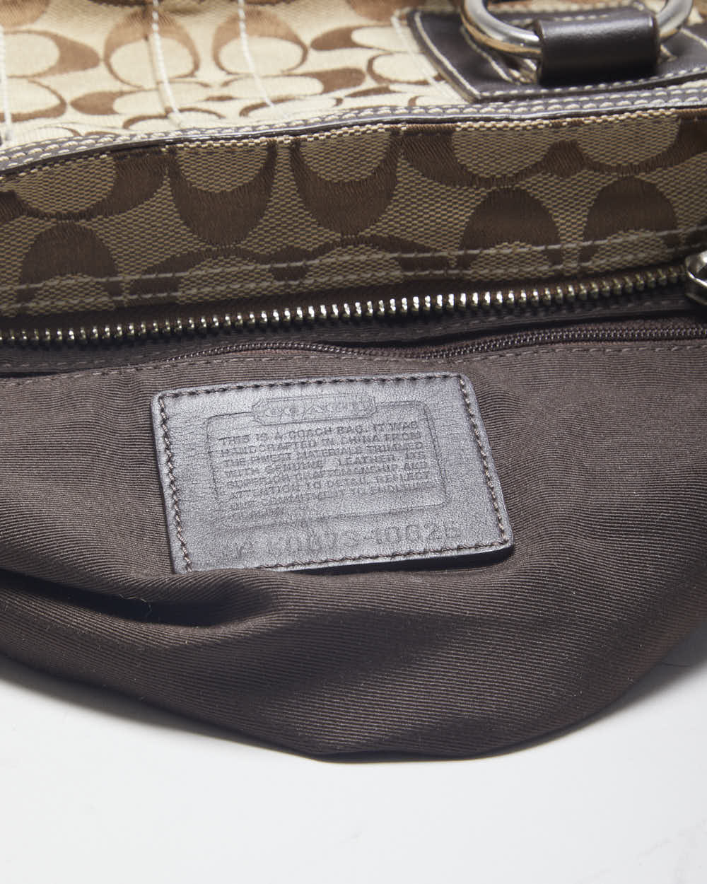 Coach Brown Canvas Monogram Handbag