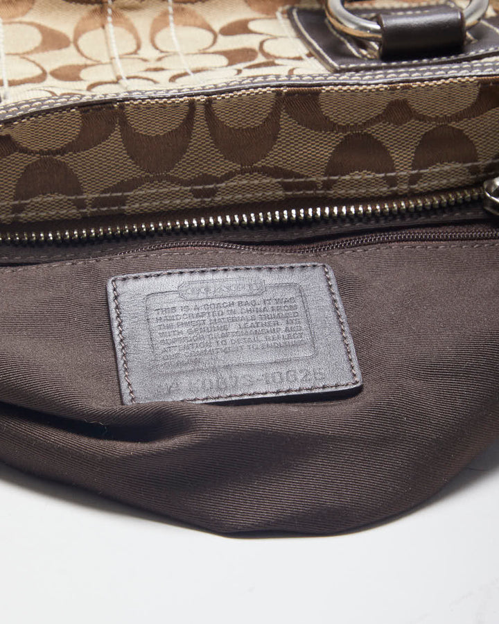 Coach Brown Canvas Monogram Handbag