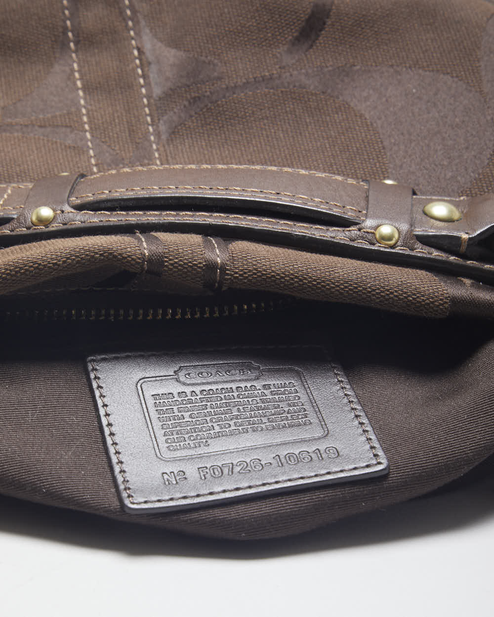 Coach Monogram Brown Handbag