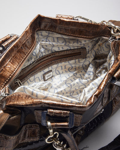 Y2k 00s Guess Brown Handbag