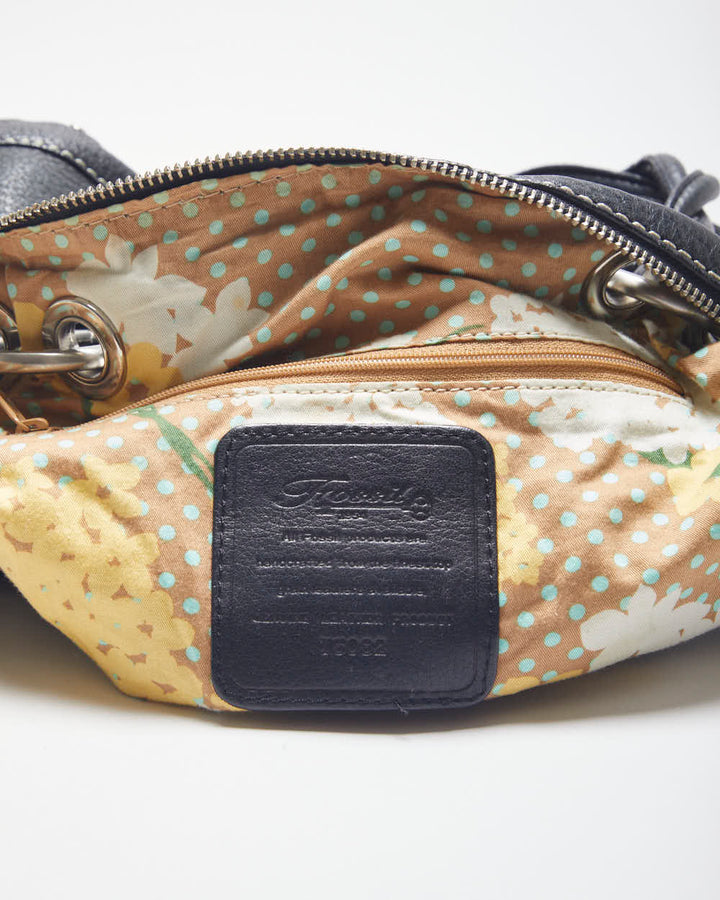 Fossil Black Leather Handbag