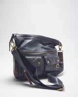 Fossil Black Leather Cross-body Bag