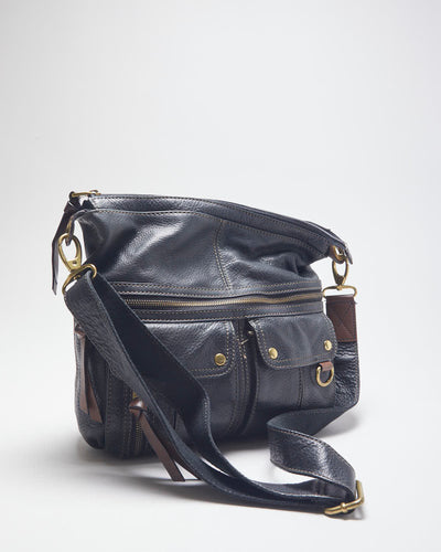Fossil Black Leather Cross-body Bag