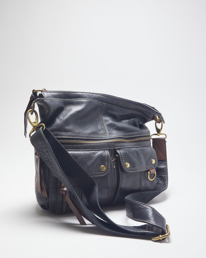Fossil Black Leather Cross-body Bag