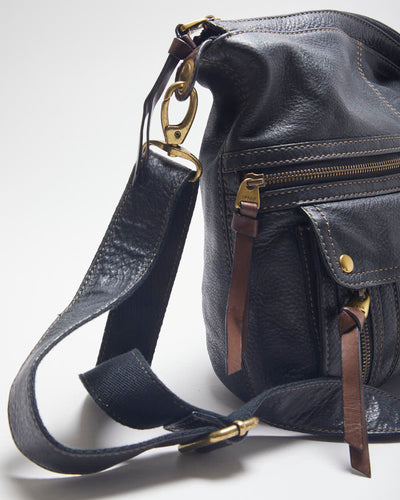 Fossil Black Leather Cross-body Bag