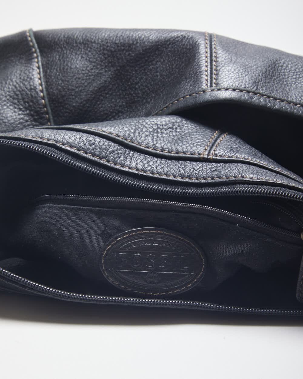 Fossil Black Leather Cross-body Bag