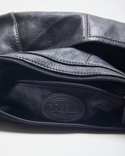 Fossil Black Leather Cross-body Bag