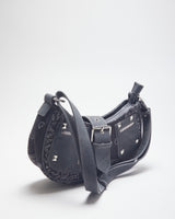 Y2k 00s Paisley Pattern Studded Mini Shoulder Bag