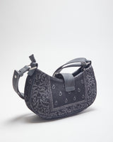 Y2k 00s Paisley Pattern Studded Mini Shoulder Bag