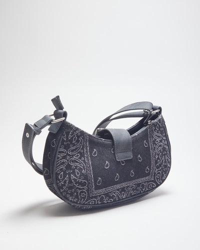 Y2k 00s Paisley Pattern Studded Mini Shoulder Bag