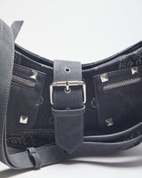 Y2k 00s Paisley Pattern Studded Mini Shoulder Bag
