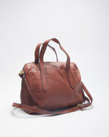 Zac Fossil Brown Leather Cross-body Bag