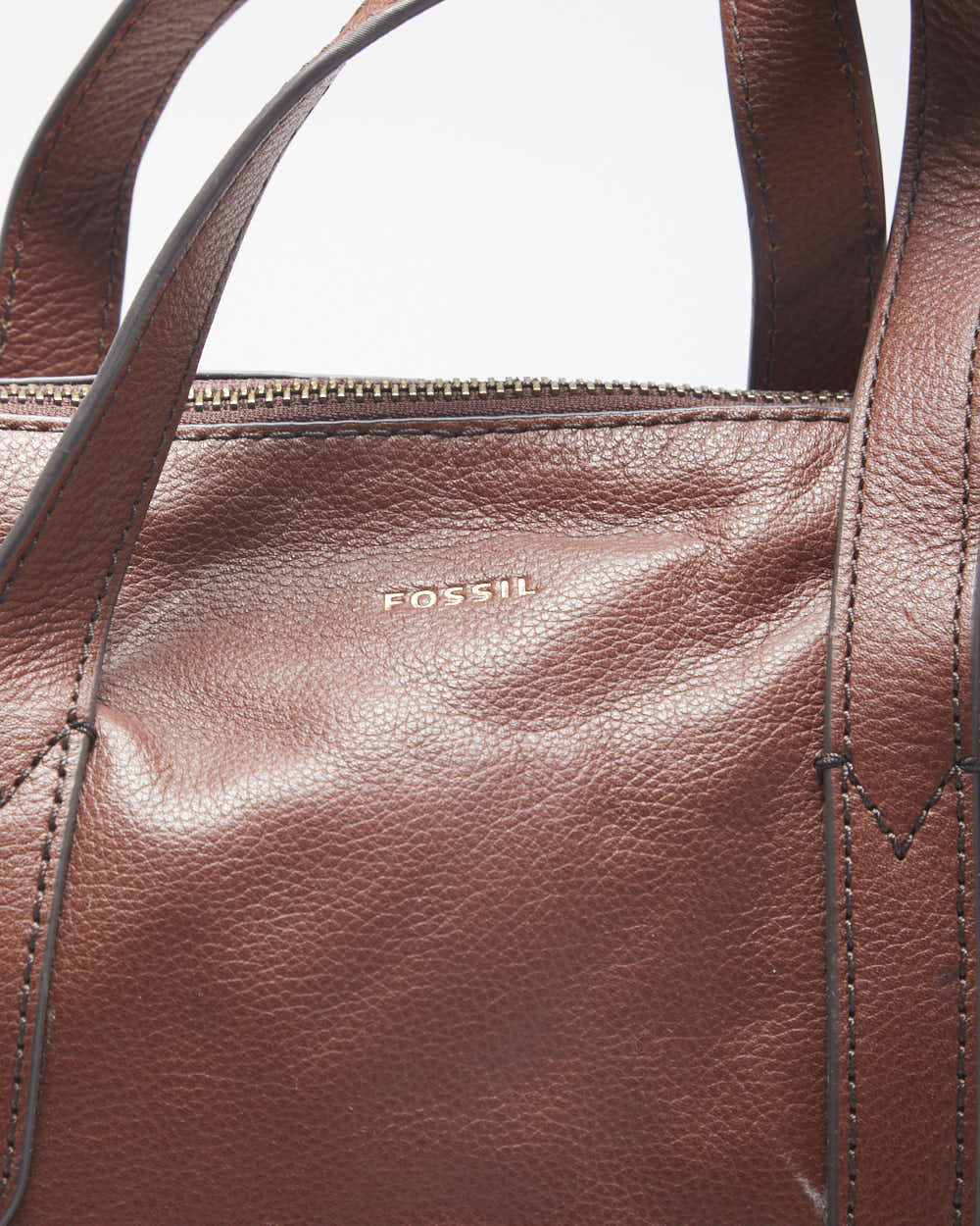 Zac Fossil Brown Leather Cross-body Bag