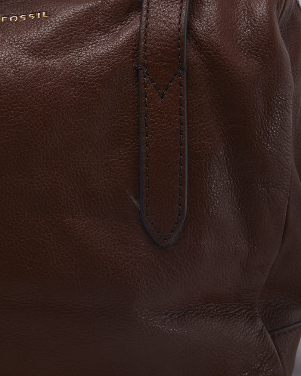 Zac Fossil Brown Leather Cross-body Bag