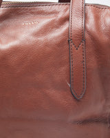 Zac Fossil Brown Leather Cross-body Bag