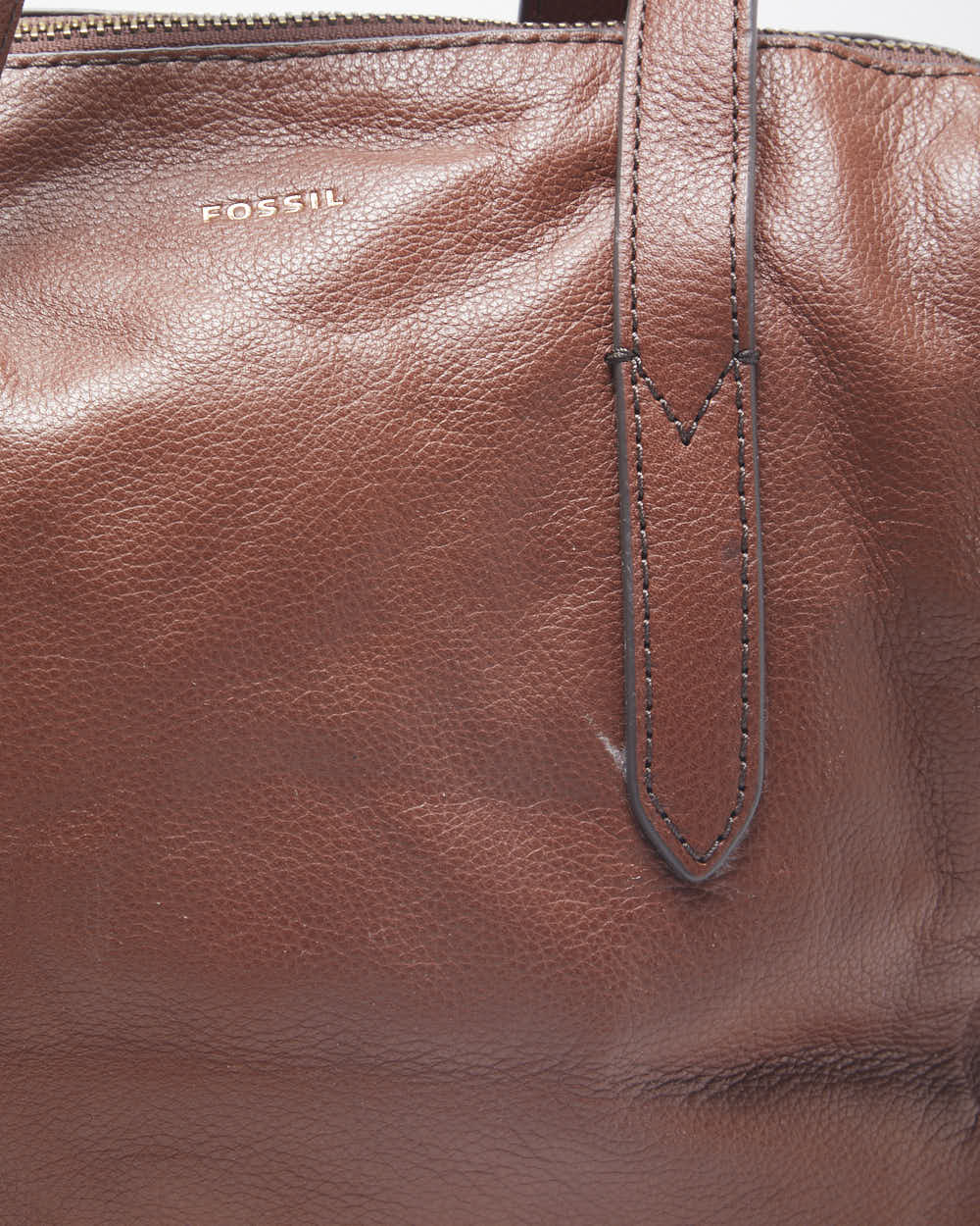 Zac Fossil Brown Leather Cross-body Bag