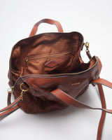 Zac Fossil Brown Leather Cross-body Bag
