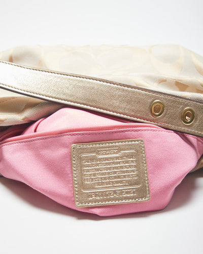 Coach Gold Monogram Handbag