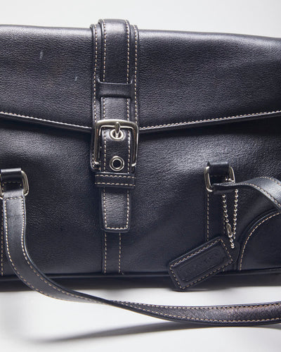 Coach Black Leather Mini Handbag