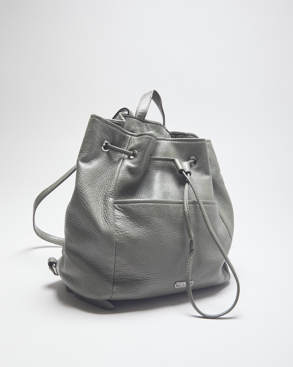 Vintage Y2K Coach Leather Round Backpack