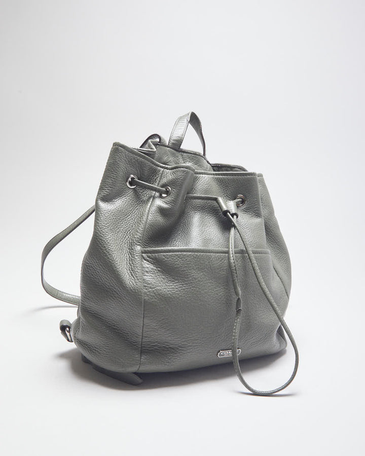 Vintage Y2K Coach Leather Round Backpack