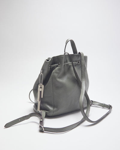 Vintage Y2K Coach Leather Round Backpack