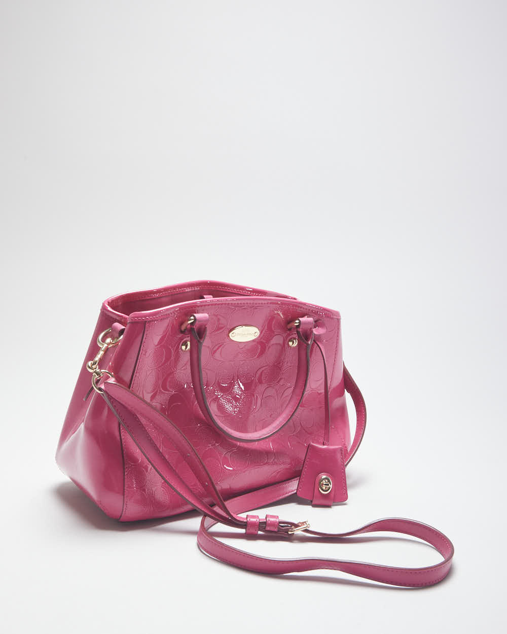 Vintage Y2K Coach Pink Monogram Leather Handbag