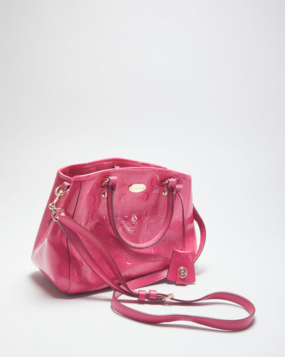 Vintage Y2K Coach Pink Monogram Leather Handbag