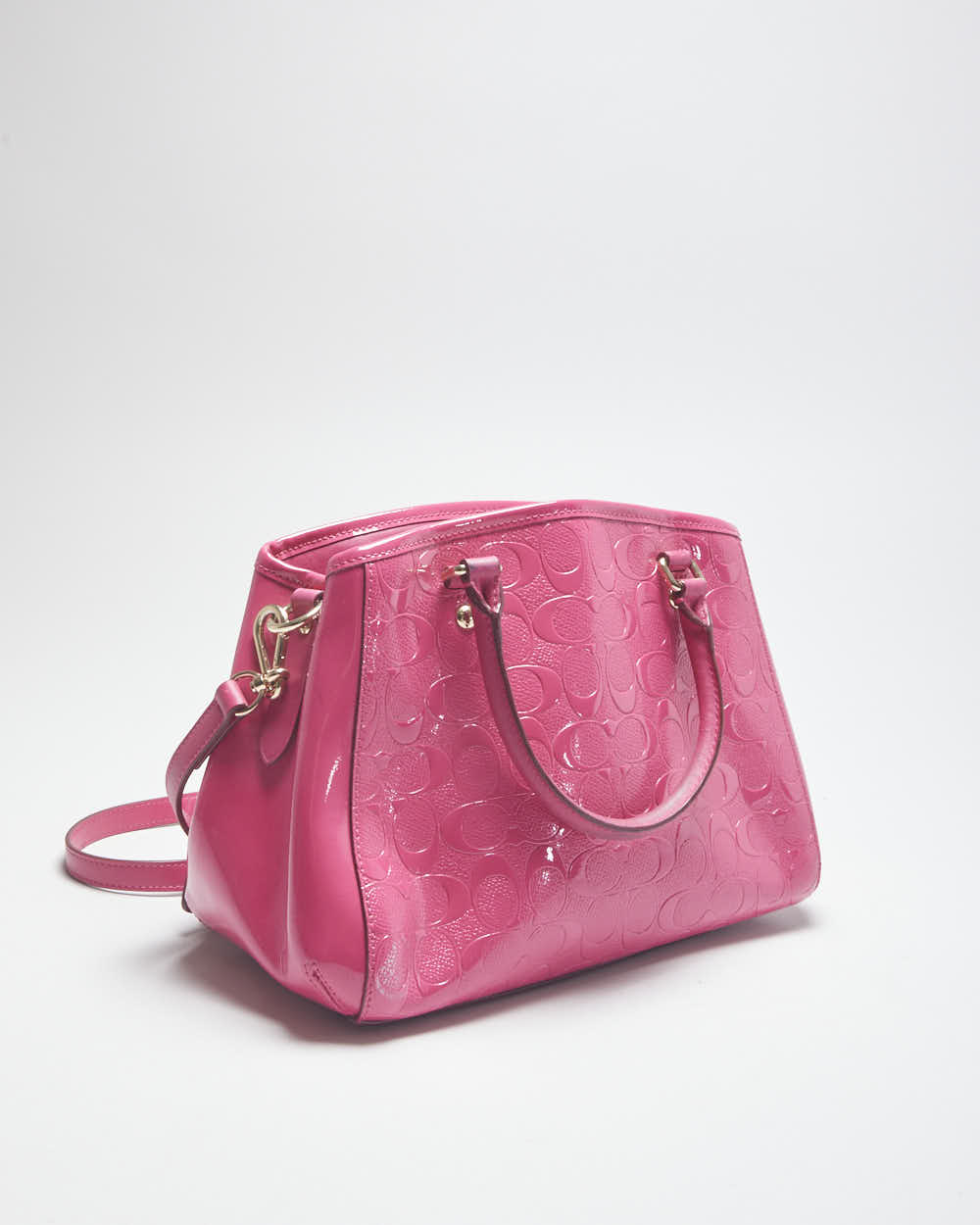 Vintage Y2K Coach Pink Monogram Leather Handbag