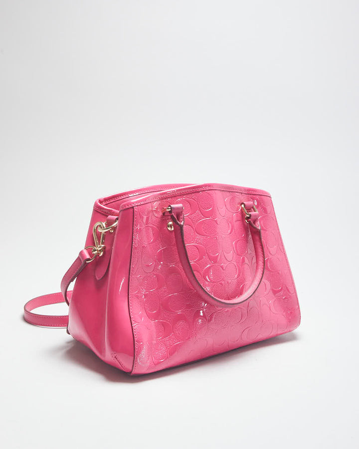 Vintage Y2K Coach Pink Monogram Leather Handbag