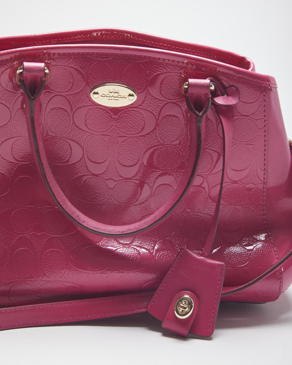 Vintage Y2K Coach Pink Monogram Leather Handbag
