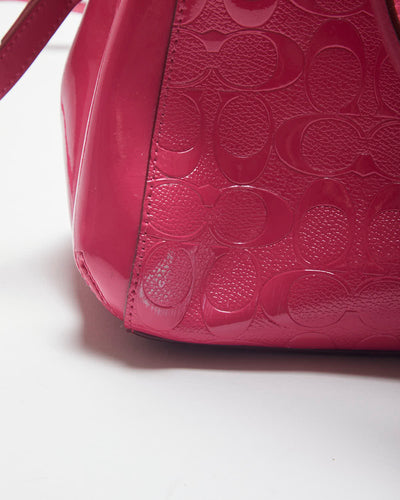 Vintage Y2K Coach Pink Monogram Leather Handbag