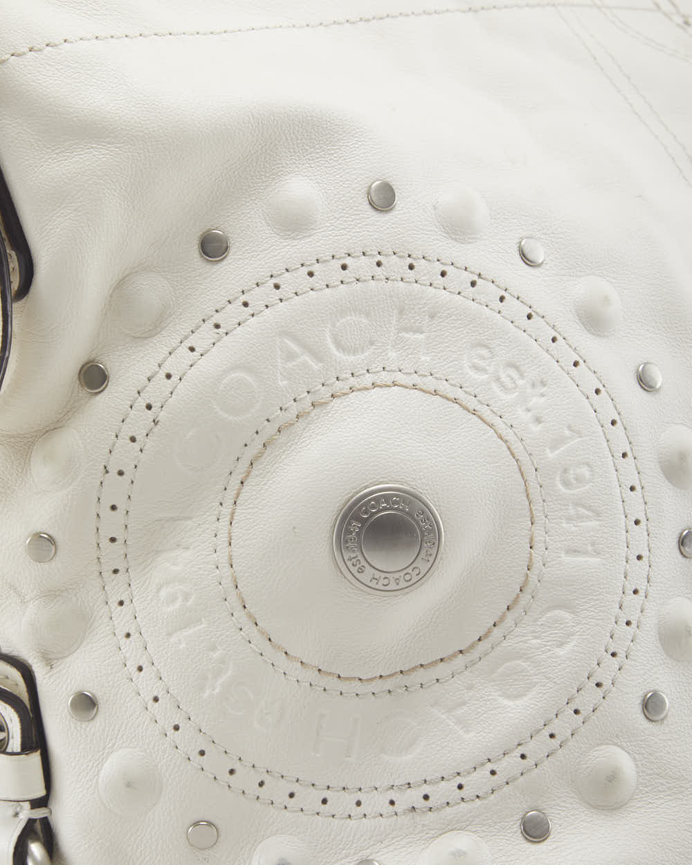 Coach White Leather Handbag