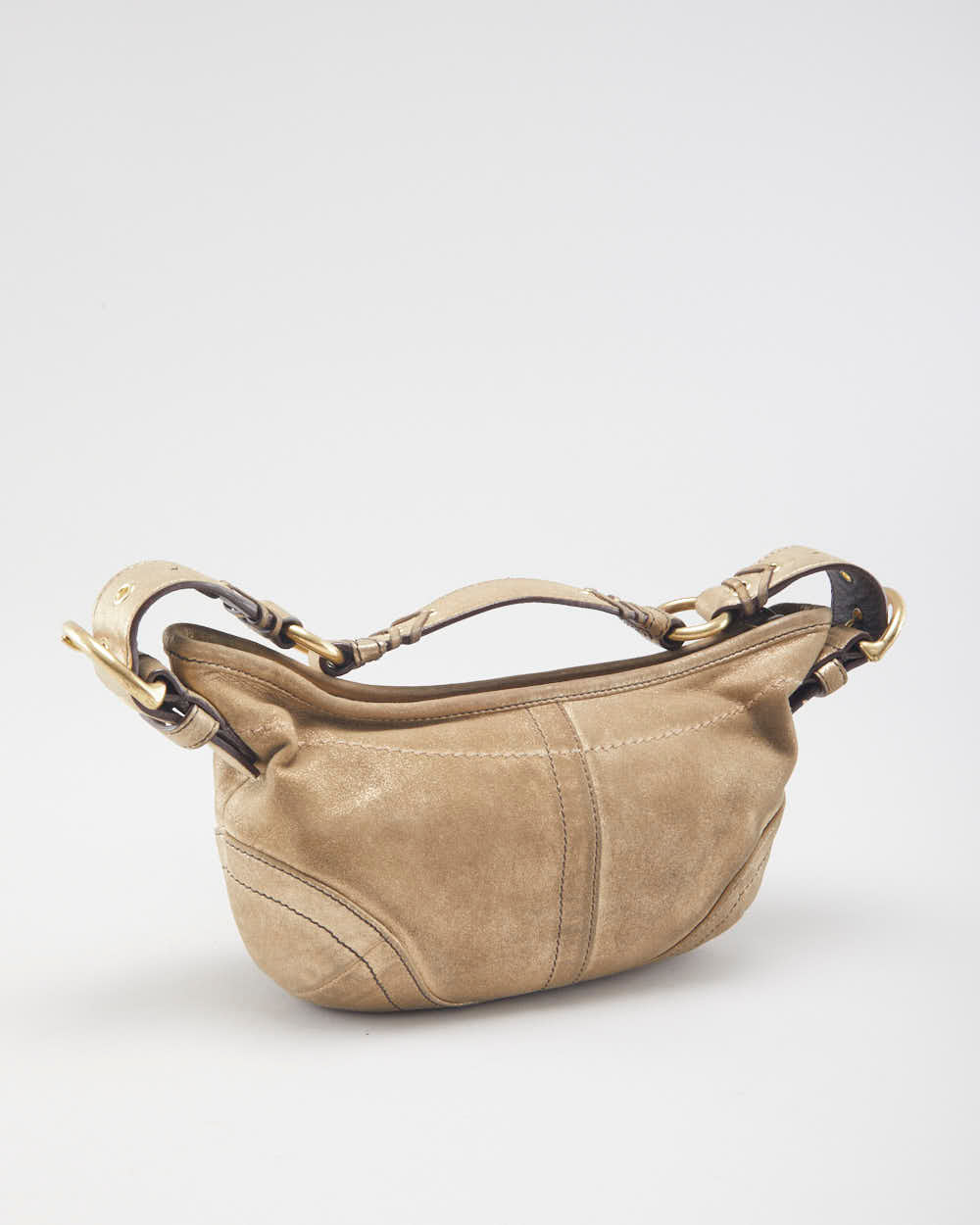 Coach Gold Leather Mini Handbag
