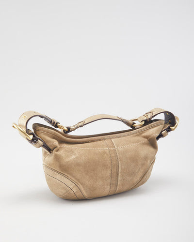 Coach Gold Leather Mini Handbag