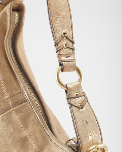 Coach Gold Leather Mini Handbag