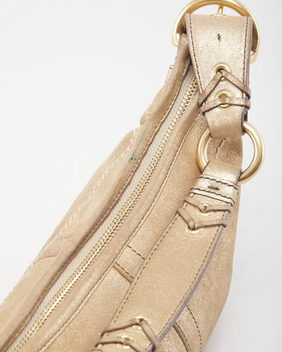 Coach Gold Leather Mini Handbag