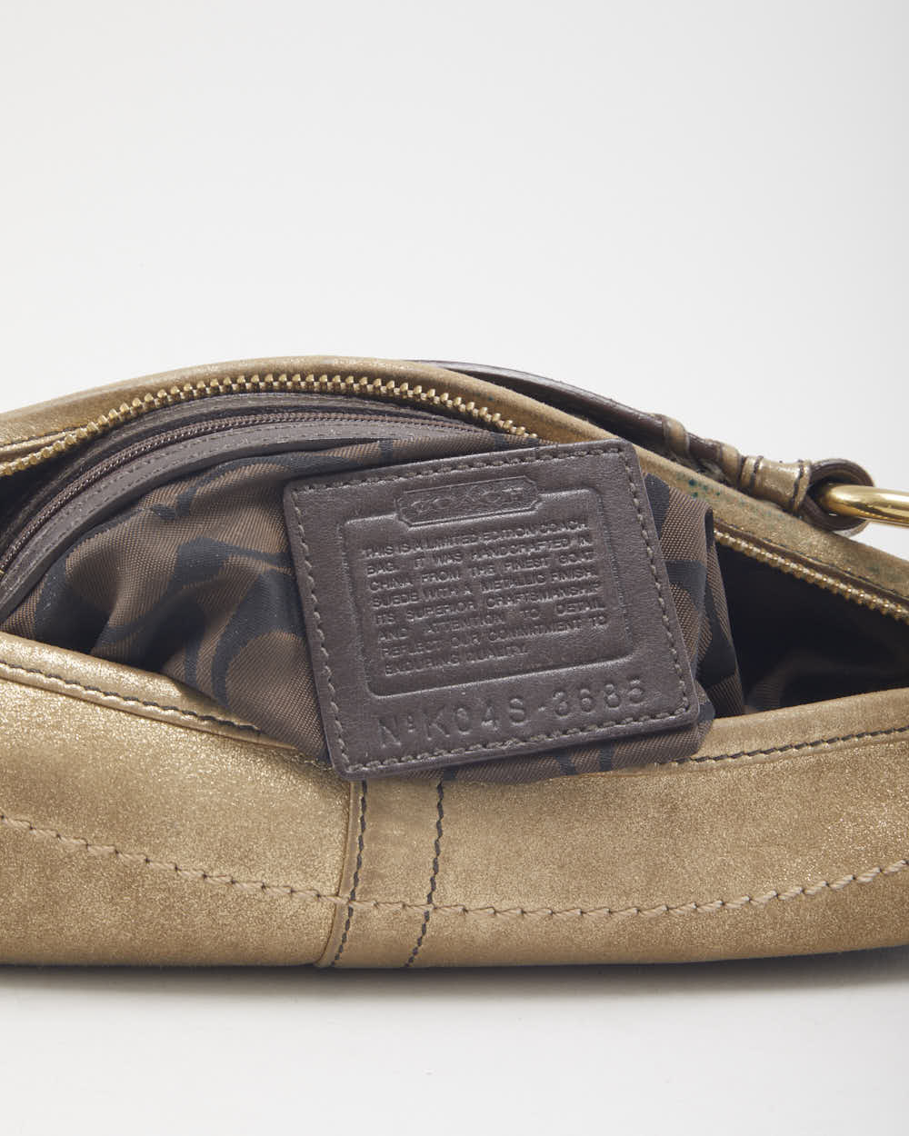 Coach Gold Leather Mini Handbag