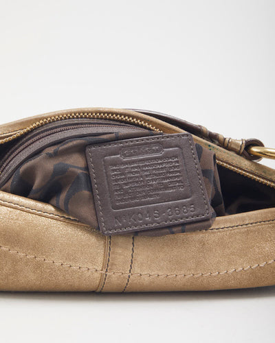 Coach Gold Leather Mini Handbag