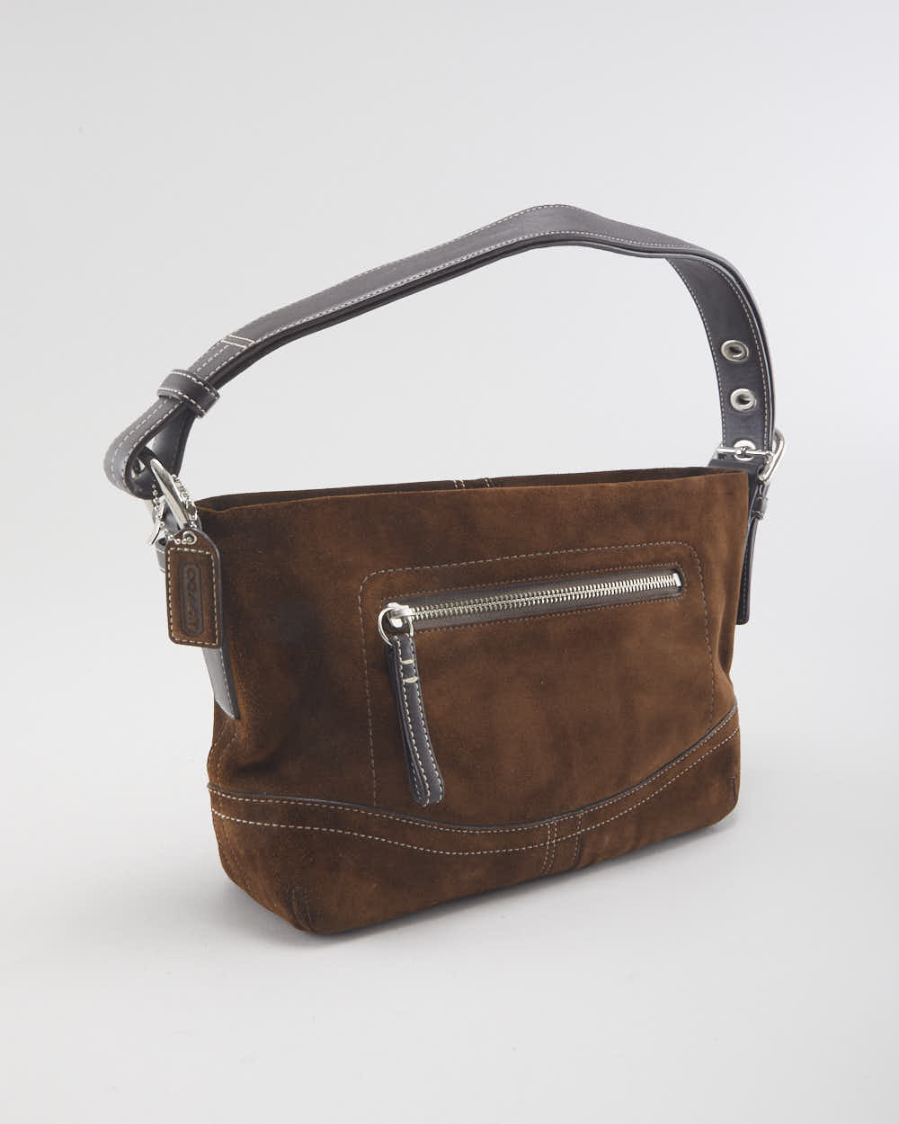 Coach Brown Suede Mini Handbag