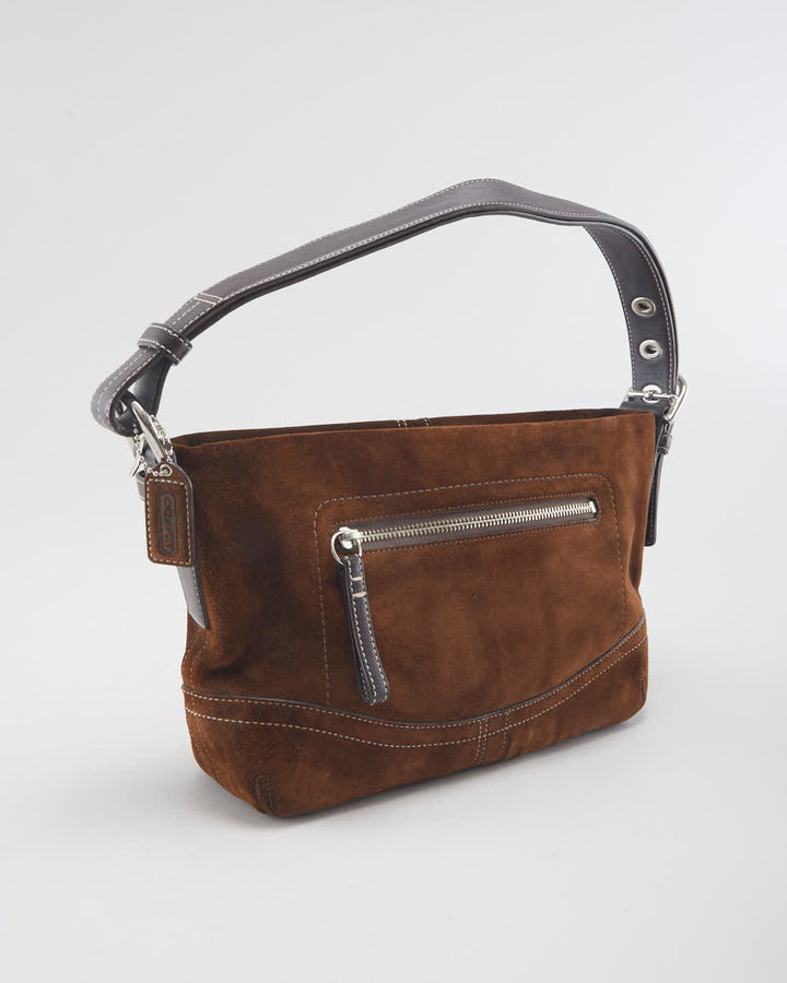 Coach Brown Suede Mini Handbag