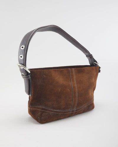 Coach Brown Suede Mini Handbag