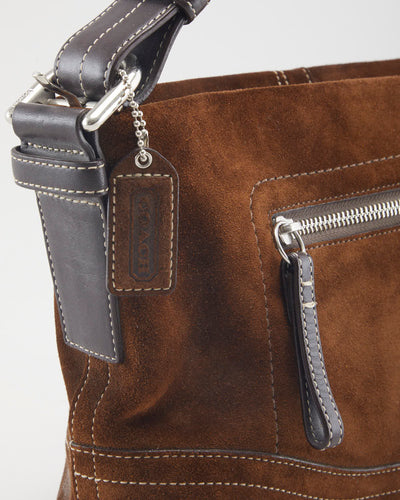 Coach Brown Suede Mini Handbag