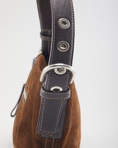 Coach Brown Suede Mini Handbag