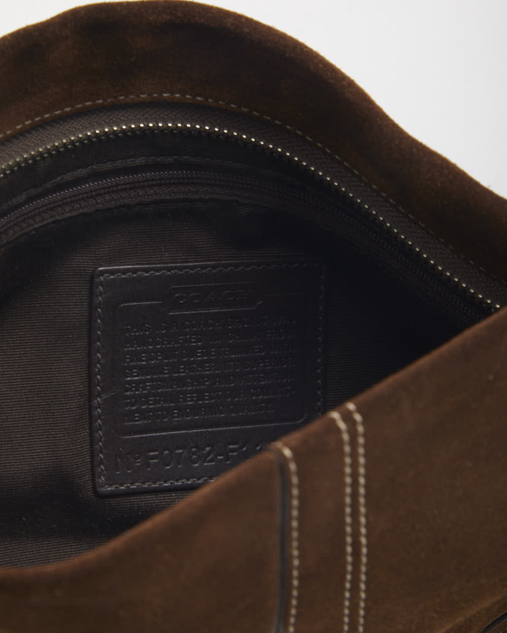Coach Brown Suede Mini Handbag