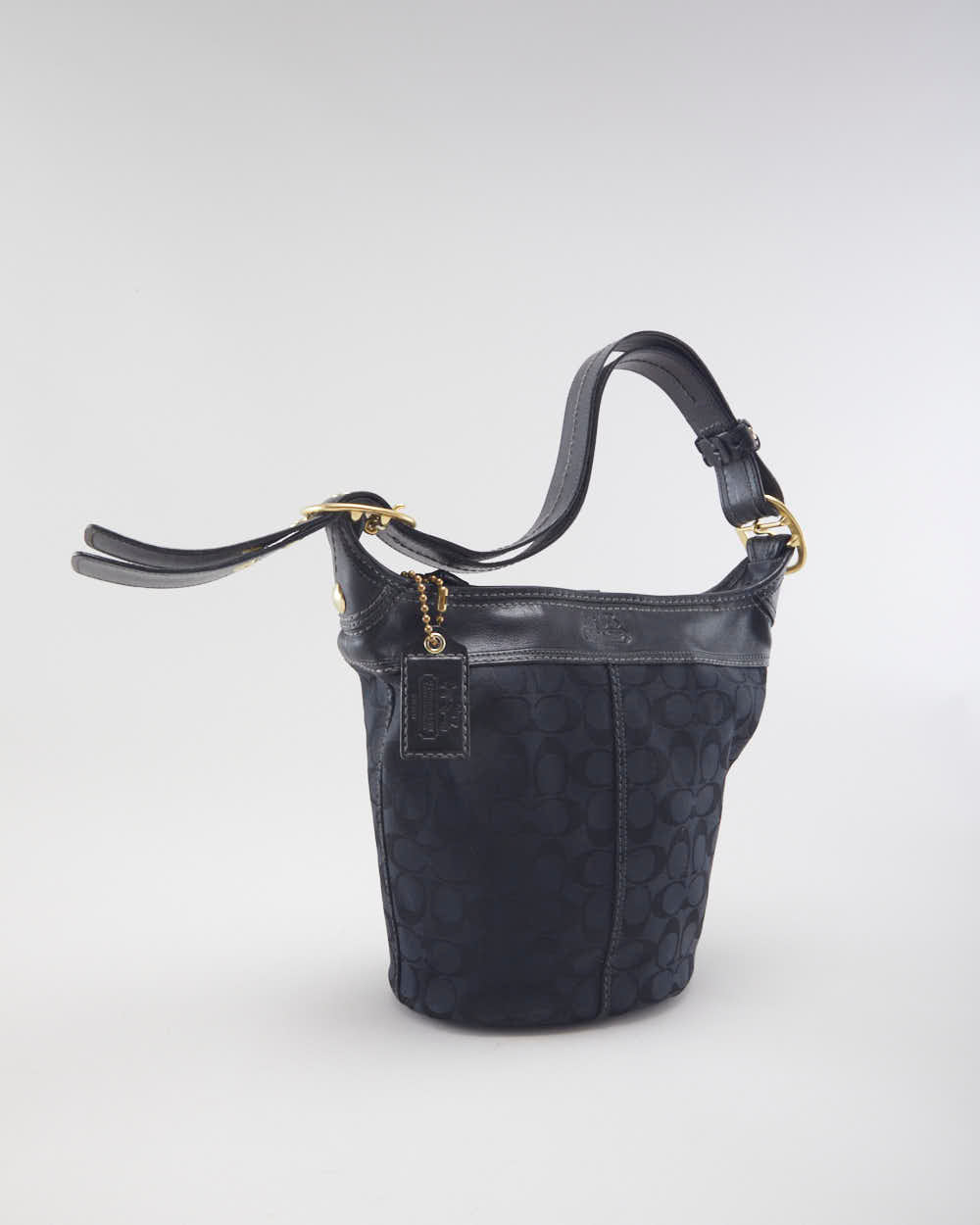 Coach Monogram Black Bucket Handbag
