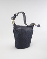 Coach Monogram Black Bucket Handbag